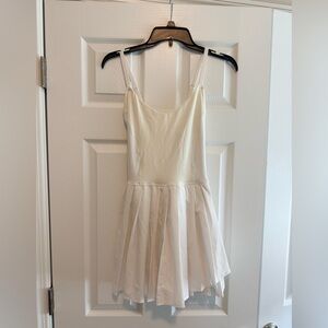 aerie Cream Mini Tennis Dress with Shorts